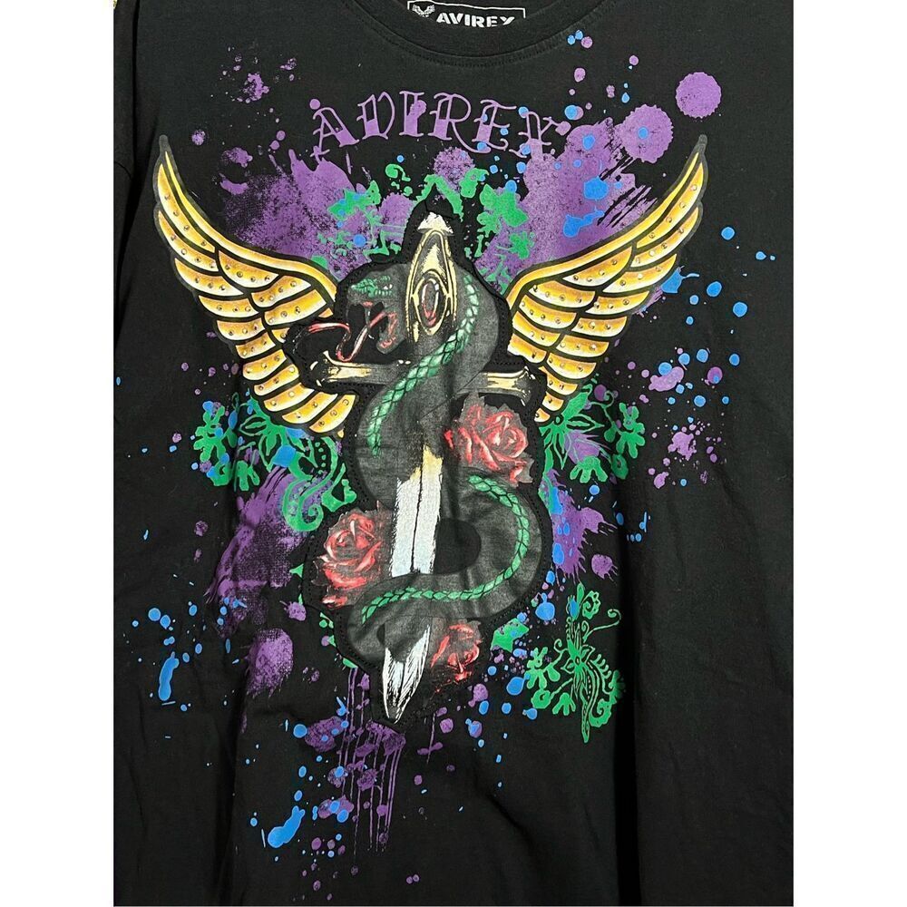 Y2K Avirex Snake Dagger Tee - Picture 2 of 6